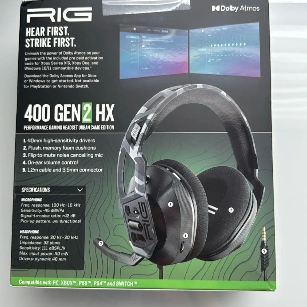 RIG 400 GEN 2 Gaming Headset (BNIB)